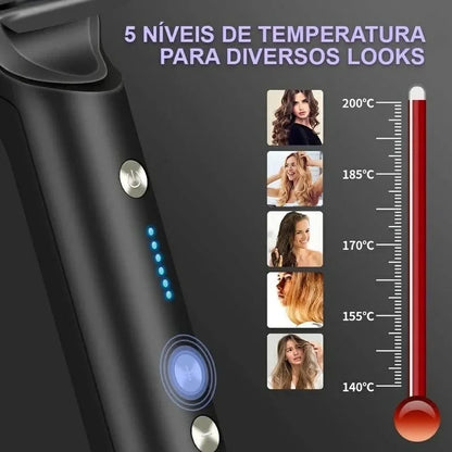 Escova De Cabelo Elétrica 3 em 1 Pente De Aquecimento Para Alisador Bivolt