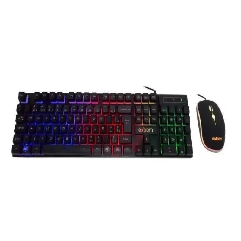 Kit de Teclado e Mouse Gamer Exbom BK-G550